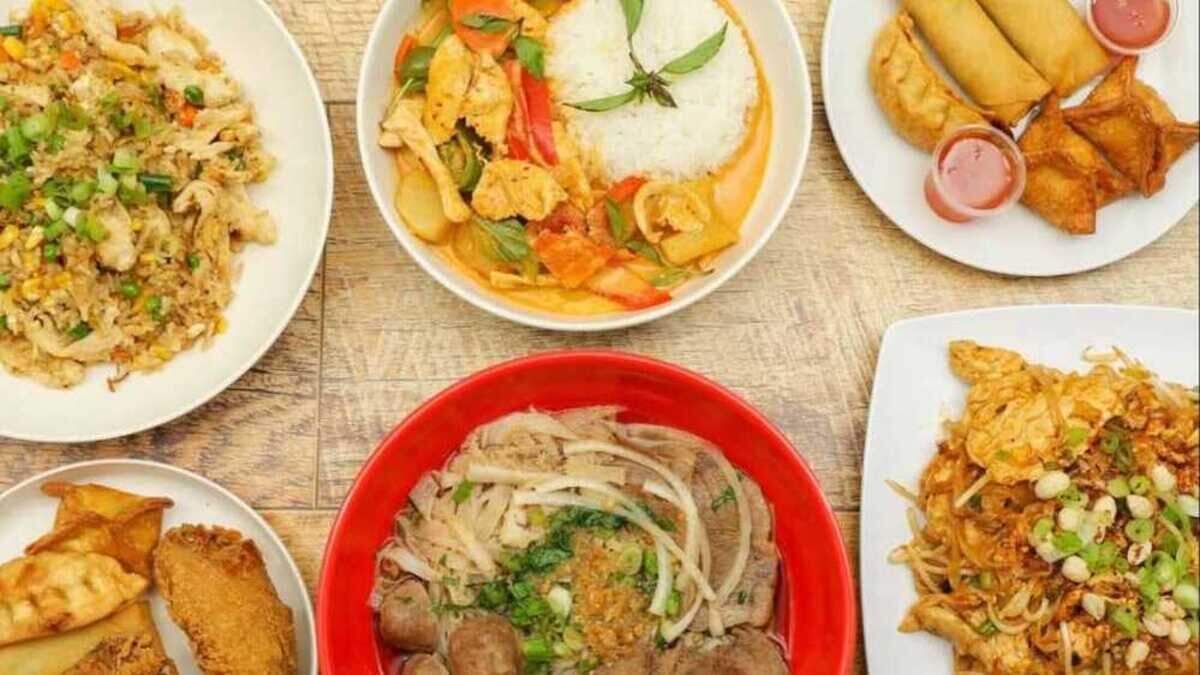 Dishes from Hangover Noodles, a new ghost kitchen with Thai and Vietnamese fusion dishes, located in East Sacramento. The business serves its food at the Garden at The Line, at 6415 Elvas Ave.